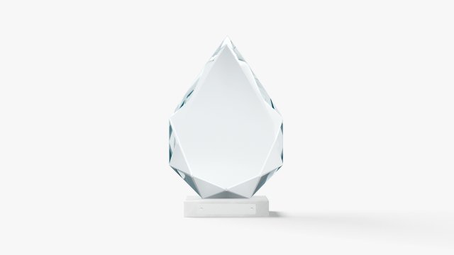 Arrow Glass Award Trophy - crystal plaque trophies 3D Model .c4d .max .obj .3ds .fbx .stl .blend 