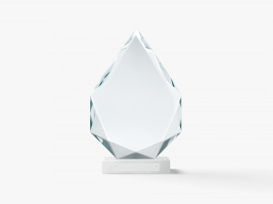 Arrow Glass Award Trophy - crystal plaque trophies Modelo 3D