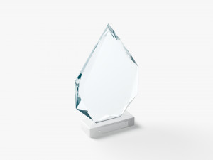 Arrow Glass Award Trophy - crystal plaque trophies 3D Model