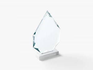 Piala Penghargaan Arrow Glass - piala plakat kristal Model 3D