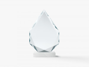Arrow Glass Award Trophy - crystal plaque trophies 3D Model