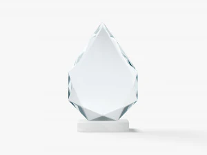 Piala Penghargaan Arrow Glass - piala plakat kristal Model 3D