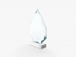 Piala Penghargaan Arrow Glass - piala plakat kristal Model 3D