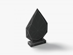 Arrow Glass Award Trophy - crystal plaque trophies 3D Model