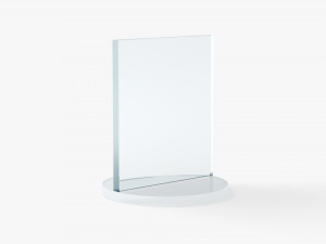 Diploma Glass Award Trophy - crystal plaque trophies 3D Модель