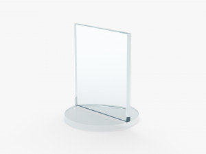 Diploma Glass Award Trophy - crystal plaque trophies 3D 모델