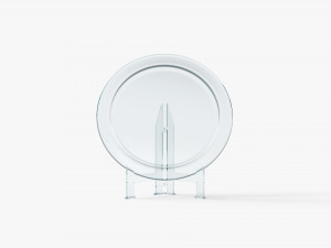 Plate Glass Award Trophy - crystal plaque trophies on stand 3D Модель