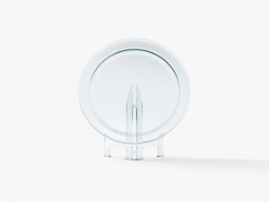 Plate Glass Award Trophy - crystal plaque trophies on stand 3D मॉडल