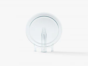 Plate Glass Award Trophy - crystal plaque trophies on stand 3D Model