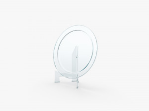 Plate Glass Award Trophy - crystal plaque trophies on stand 3D मॉडल