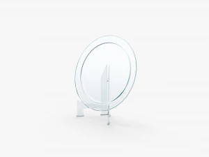 Plate Glass Award Trophy - crystal plaque trophies on stand 3D Model