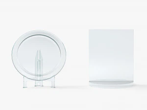 Glass Award Trophy Shapes - crystal plaque trophies set 3D Model