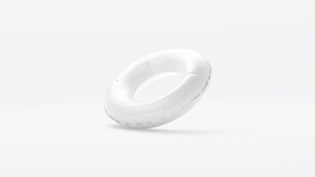 Inflatable Swim Ring - swimming round donut pool 3D Model .c4d .max .obj .3ds .fbx .stl .blend 