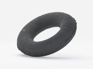Inflatable Swim Ring - swimming round donut pool 3D Model