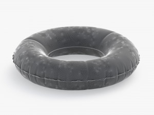 Inflatable Swim Ring - orange round lifebuoy Modello 3D