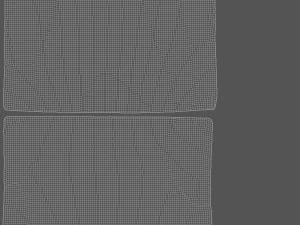 Rectangular Bed Pillow - sleeping cushion 3D Model