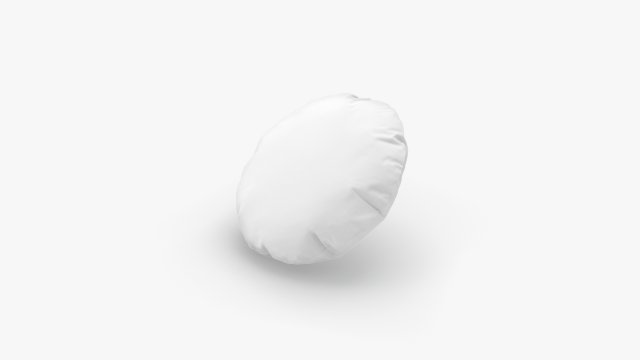 Round Bed Pillow - sleeping cushion 3D Model .c4d .max .obj .3ds .fbx .lwo .lw .lws