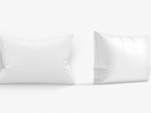 Rectangular Bed Pillow Set - lying and stand sleeping cushion Modello 3D