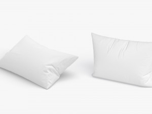 Rectangular Bed Pillow Set - lying and stand sleeping cushion Modello 3D