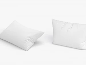 Rectangular Bed Pillow Set - lying and stand sleeping cushion 3D Model