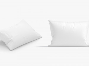 Rectangular Bed Pillow Set - lying and stand sleeping cushion Modello 3D