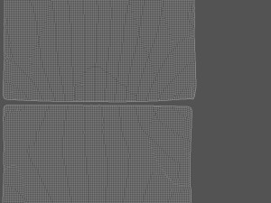 Rectangular Bed Pillow Set - lying and stand sleeping cushion Modello 3D