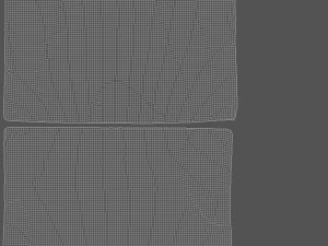Rectangular Bed Pillow Set - lying and stand sleeping cushion 3D Model