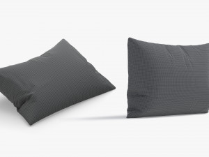 Rectangular Bed Pillow Set - lying and stand sleeping cushion Modello 3D