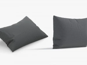 Rectangular Bed Pillow Set - lying and stand sleeping cushion 3D Model