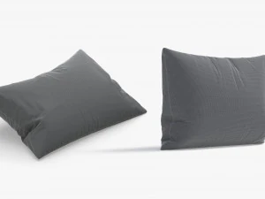 Rectangular Bed Pillow Set - lying and stand sleeping cushion 3D Model