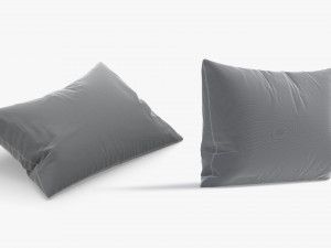 Rectangular Bed Pillow Set - lying and stand sleeping cushion Modello 3D