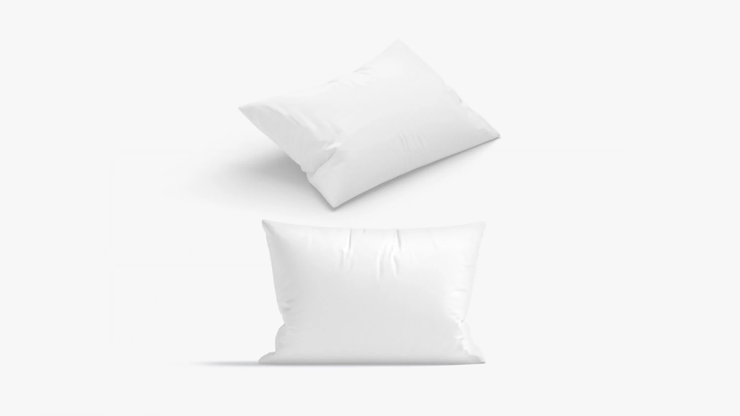 Rectangular Bed Pillow Set - lying and stand sleeping cushion 3D Model .c4d .max .obj .3ds .fbx .stl .blend