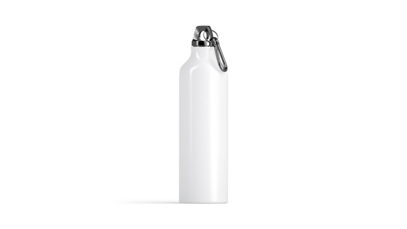 Aluminum Sport Bottle - metal water botle with carabiner 3D Model .c4d .max .obj .3ds .fbx .stl .blend 