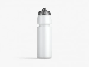 Plastic Sport Bottle - water botle with cap 3D Model