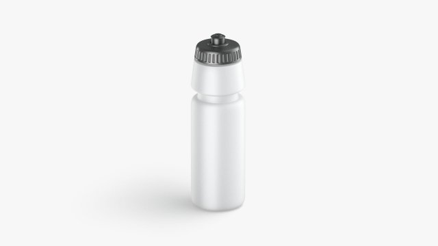 Plastic Sport Bottle - water botle with cap 3D 模型 .c4d .max .obj .3ds .fbx .stl .blend