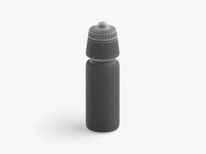 Plastic Sport Bottle - water botle with cap 3D Model
