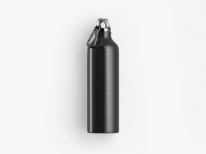 Black Aluminum Sport Bottle - metal water botle with carabiner 3D मॉडल