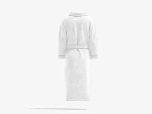 White Hotel Bathrobe - fabric spa bath robe 3D Model