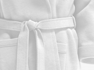 White Hotel Bathrobe - fabric spa bath robe Modelo 3D