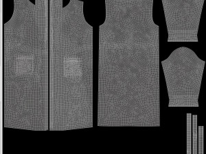 White Hotel Bathrobe - fabric spa bath robe Modelo 3D