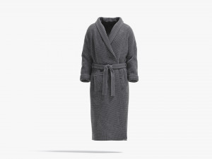 White Hotel Bathrobe - fabric spa bath robe Modelo 3D