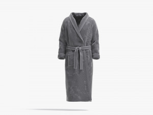 White Hotel Bathrobe - fabric spa bath robe Modelo 3D