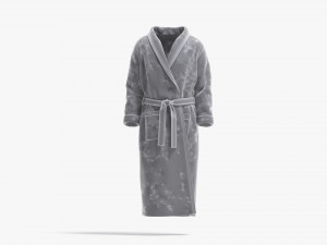 White Hotel Bathrobe - fabric spa bath robe Modelo 3D