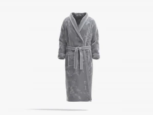 White Hotel Bathrobe - fabric spa bath robe 3D Model