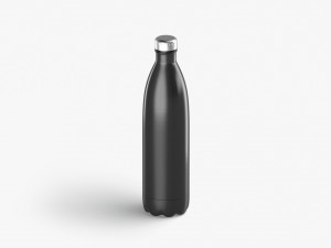 Black Aluminum Swell Sport Bottle - metal thermo water botle 3D Model