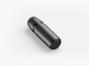 Black Plastic Sport Bottle - water botle with cap 3Dモデル