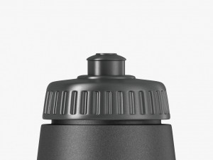 Black Plastic Sport Bottle - water botle with cap 3Dモデル