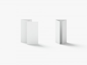 White 6 Flyers and Booklets Set - fold leaflet brochure stand Model 3D
