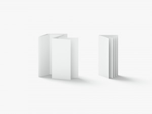 White 6 Flyers and Booklets Set - fold leaflet brochure Modèle 3D
