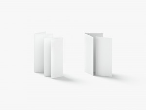 White 6 Flyers and Booklets Set - fold leaflet brochure Modèle 3D